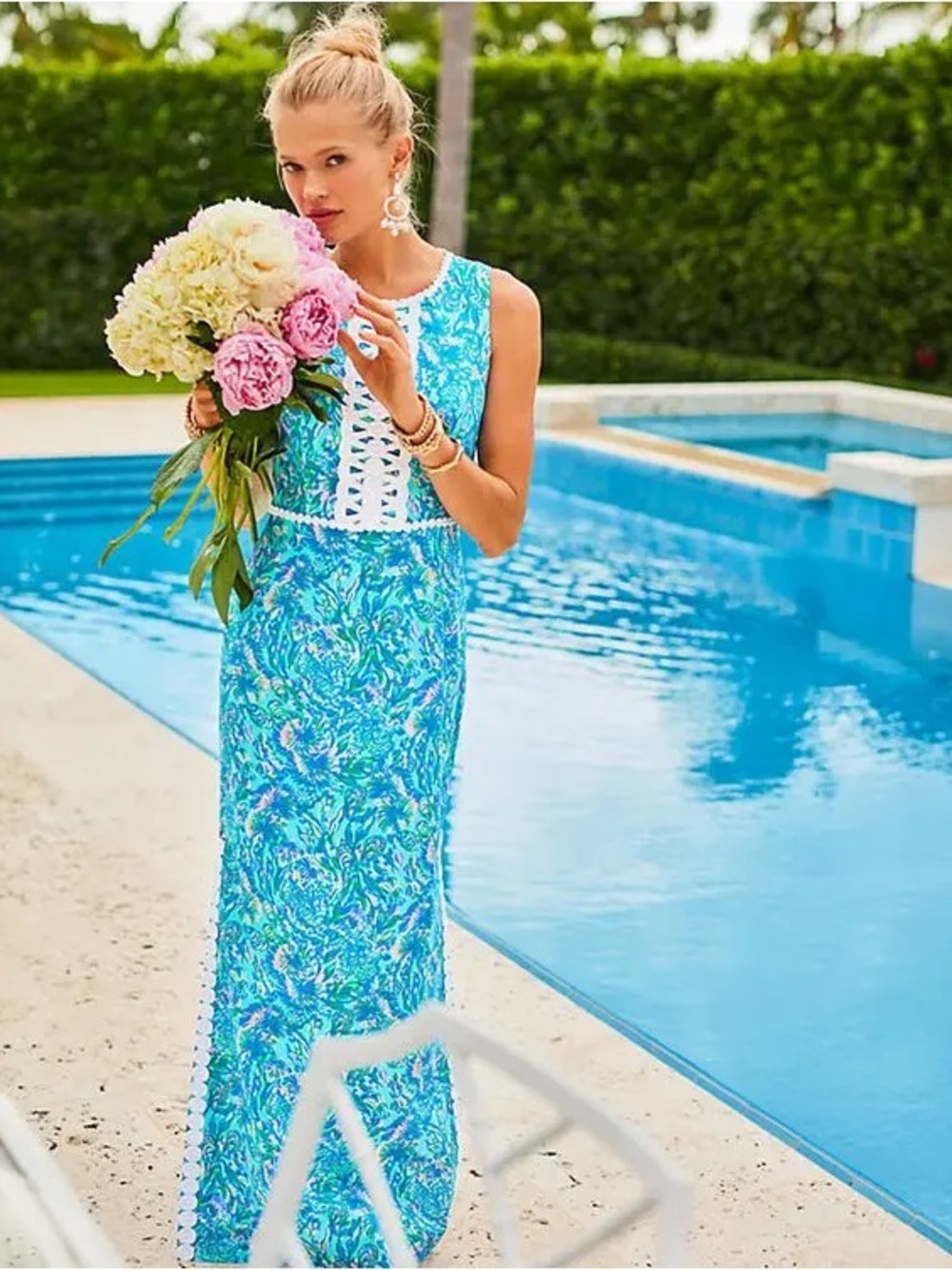 Lilly Pulitzer Ashler Stretch Maxi Shift Dress